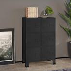 Archiefkast industrieel 75x40x115 cm metaal zwart