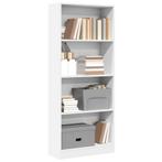vidaXL Boekenkast 60x24x143 cm bewerkt hout wit, Huis en Inrichting, Kasten | Boekenkasten, Verzenden, Nieuw, Overige houtsoorten