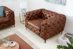 Design Chesterfield Fauteuil MODERN BAROK 120cm antiek bruin, Ophalen of Verzenden, Nieuw