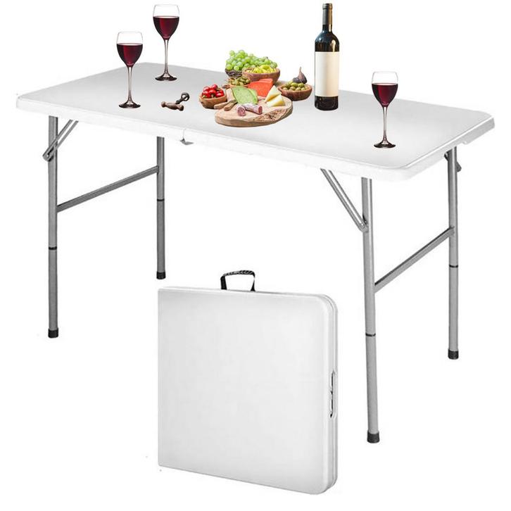 MaxxGarden Vouwtafel - Tuintafel - 120x60x75 cm - Wit, Tuin en Terras, Tuintafels, Nieuw, Verzenden