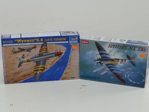 Schaal 1:48 Trumpeter 02820 Academy 2157 Spitfire and Wyv..., Hobby en Vrije tijd, Modelbouw | Vliegtuigen en Helikopters, Gebruikt