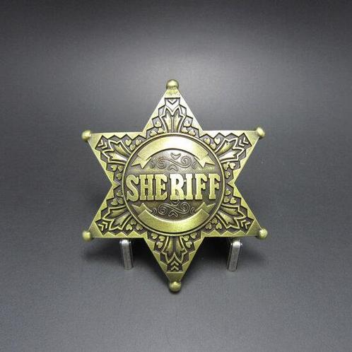 Vintage Western Sheriff brons Riem Buckle/Gesp, Kleding | Heren, Riemen en Ceinturen, Verzenden