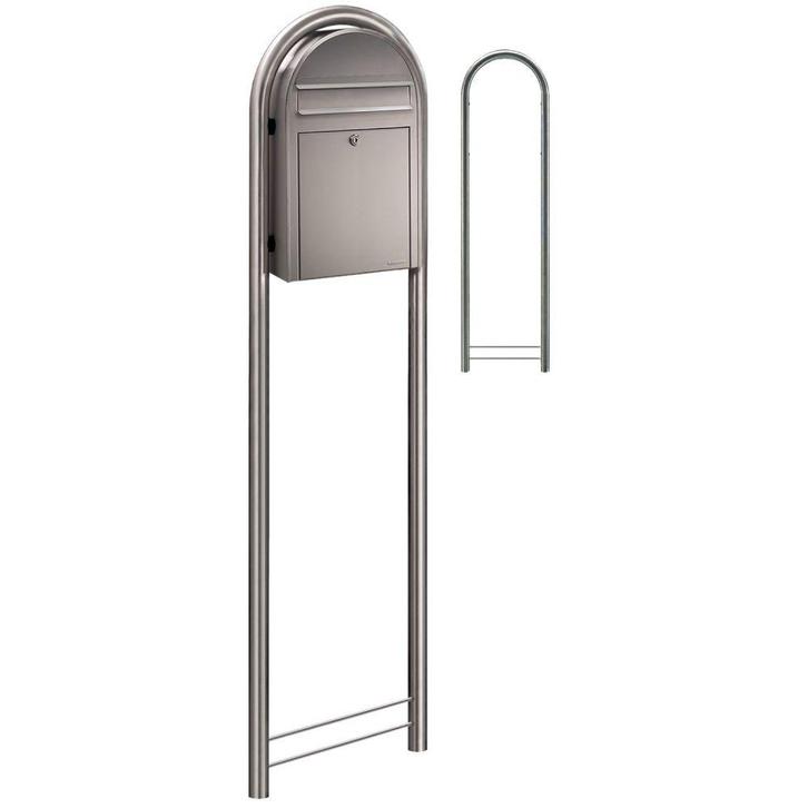 Bobi Classic S (slim) brievenbus en Round statief - RVS, Tuin en Terras, Brievenbussen, Nieuw, Verzenden