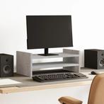 vidaXL Monitorstandaard 50x27x20 cm bewerkt hout betongrijs, Verzenden, Nieuw