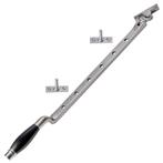 Raamuitzetter Deco in mat geborsteld  nikkel, Ophalen of Verzenden, Nieuw, Koper of Messing, Overige typen