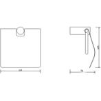 Wiesbaden Ida Toiletrolhouder met Klep - Gunmetal, Ophalen of Verzenden, Nieuw