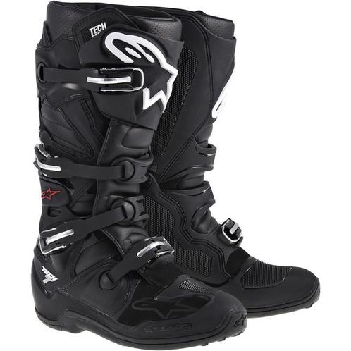 Crosslaarzen Alpinestars Tech 7 Zwart - MAAT 48, Motoren, Kleding | Motorkleding, Nieuw met kaartje, Laarzen, Verzenden