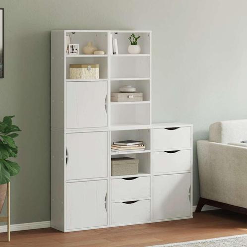 vidaXL Bijzetkasten 5 st ODDA 40x24x79 cm massief grenenhout, Huis en Inrichting, Kasten | Buffetkasten, Nieuw, Grenenhout, Verzenden