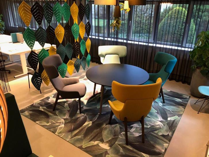 Corner vergadertafel, Ø80cm, Huis en Inrichting, Tafels | Eettafels, Nieuw, Ophalen of Verzenden