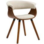 TRUUSK Eetkamerstoel Keukenstoel Met Rugleuning, Linnenlook,, Huis en Inrichting, Stoelen, Verzenden, Nieuw