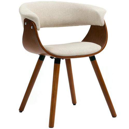 TRUUSK Eetkamerstoel Keukenstoel - Met Rugleuning - Linnenlo, Huis en Inrichting, Stoelen, Nieuw, Verzenden