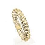 Gouden fantasie schakel armband (Schakelarmband), Sieraden, Tassen en Uiterlijk, Armbanden, Ophalen of Verzenden, Gebruikt, Overige kleuren