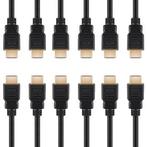 HDMI kabel 2.1 | 2 meter | 6 stuks (8K@60Hz, HDR, Zwart), Verzenden, Nieuw