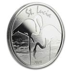 EC8 - St. Lucia Pink Flamingo 1 oz 2019 (25.000 oplage), Postzegels en Munten, Munten | Amerika, Verzenden, Midden-Amerika, Losse munt