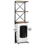 vidaXL Wijnkast tractor 49x31x172 cm ruw mangohout wit, Verzenden, Nieuw