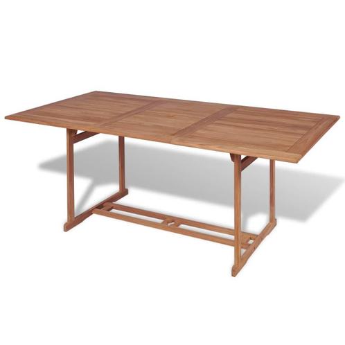 vidaXL Tuintafel 180x90x75 cm massief teakhout, Tuin en Terras, Tuintafels, Nieuw, Teakhout, Verzenden