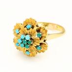 Ring - 14 karaat Geel goud Turquoise