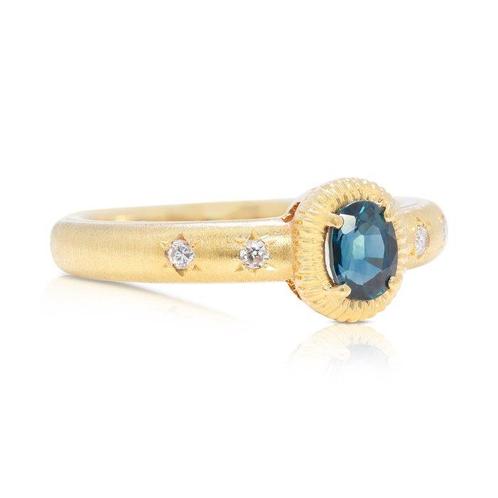 Ring - 18 karaat Roségoud - 0.55ct. tw. Saffier - Diamant, Sieraden, Tassen en Uiterlijk, Ringen