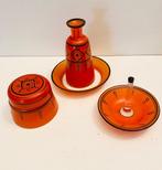 Flacon (3) - Glas - Toilettafel garnituur,, Antiek en Kunst, Antiek | Glas en Kristal