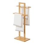 [en.casa] Handdoekrek Træna 85x33,5x20 cm bamboe, Huis en Inrichting, Badkamer | Badtextiel en Accessoires, Verzenden, Nieuw