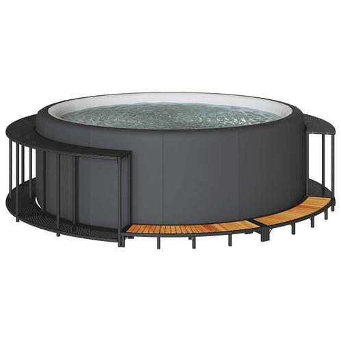 vidaXL Hottub Surround opbergruimte houten opstapje poly, Tuin en Terras, Zwembad-toebehoren, Nieuw, Verzenden