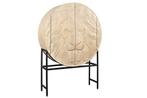Massief Highboard LION 140cm Wit Mango Hout Metaal 3D, Ophalen of Verzenden, Nieuw