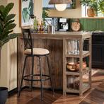 2dekans | SoBuy Keukeneiland incl Wijnrek - 110 x 55 x 95 cm, Ophalen of Verzenden, Zo goed als nieuw