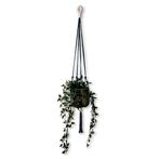Plantenhanger Wacky Blauw/Wit - Katoen - Macramé -, Huis en Inrichting, Woonaccessoires | Overige, Ophalen of Verzenden, Nieuw