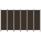 vidaXL Kamerscherm met 6 panelen 300x180 cm bruin, Huis en Inrichting, Woonaccessoires | Kamerschermen, Verzenden, Nieuw