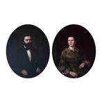 Carl Breitbach (1833–1904) - Paar großer Oval-Porträts