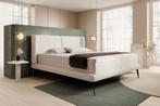 Meubella | Tweepersoonsbed 180x200 wit teddy stof, Huis en Inrichting, Slaapkamer | Bedden, Nieuw, 180 cm, Modern, Tweepersoons