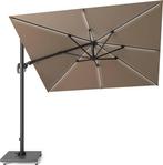 Challenger T2 glow zweefparasol 300x300 cm taupe met 90KG, Ophalen of Verzenden, Nieuw