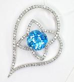 Hanger - 18 karaat Witgoud - 3.72ct. tw. Topaas - Diamant -, Sieraden, Tassen en Uiterlijk