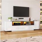 TV-Lowboard Hoogglans Wit met LED Verlichting 180 x 40 x 48, Verzenden, Nieuw