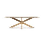 Eettafels Nikki - 240cm - Naturel - 96139 - eettafel, Huis en Inrichting, Nieuw, Overige materialen
