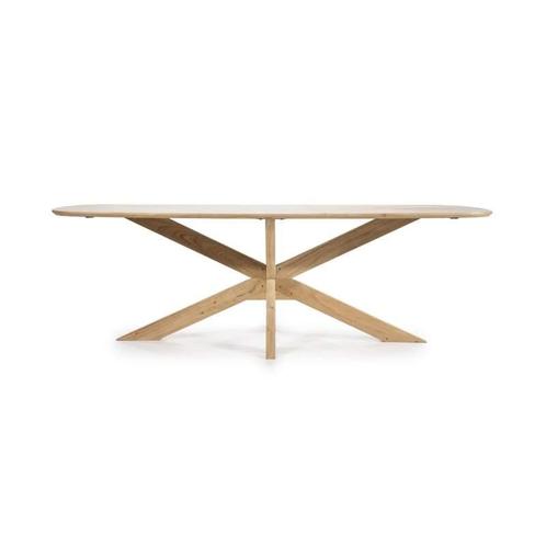 Eettafels Nikki - 240cm - Naturel - 96139 - eettafel, Huis en Inrichting, Tafels | Eettafels, Nieuw, Overige materialen