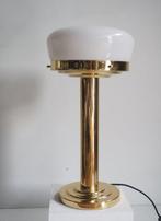 Brass Table Lamp with Opal Screen - Lamp - ., Antiek en Kunst, Antiek | Lampen