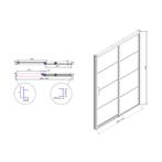 Douchedeur Boss & Wessing Black Edition Frame Softclose, Ophalen of Verzenden, Nieuw