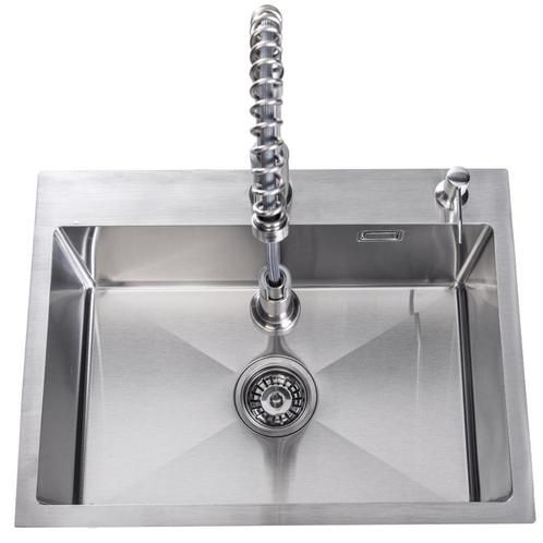 Spoelbak + keukenkraan | Gootsteen | 59x44cm | RVS | Zilver, Huis en Inrichting, Keuken | Keukenelementen, 25 tot 50 cm, Overige kleuren