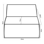 Element Hurvas voor modulaire zitbank middenstuk 76x97x108 c, Huis en Inrichting, Banken | Sofa's en Chaises Longues, Verzenden