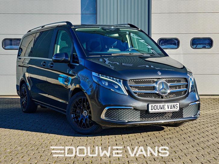 Mercedes-Benz V-Klasse V300 L2 9G-Tronic Automaat MBUX Apple, Auto's, Bestelauto's, Onderhoudsboekje, Lease, Zwart, Automaat, Overige kleuren