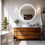 Ronde LED Badkamerspiegel – Dimbaar, Touch en Anticondens, Huis en Inrichting, Verzenden, Nieuw
