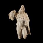 Oud-Romeins Marmer Sculptuur van de God Silvanus. 2e eeuw na