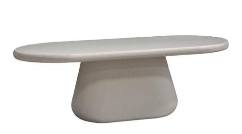 Salontafel Pien Concrete Oval | Hout | 120x60x40cm, Huis en Inrichting, Tafels | Salontafels, Ophalen