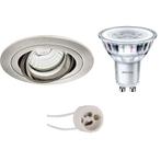 Voordeelset: LED Spot Set - Pragmi Alpin Pro - GU10 Fitting, Huis en Inrichting, Lampen | Spots, Metaal of Aluminium, Nieuw, Ophalen of Verzenden