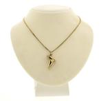 Bicolor gouden hanger van een schaats (Hanger of bedel), Ophalen of Verzenden, Gebruikt, Goud, Overige merken