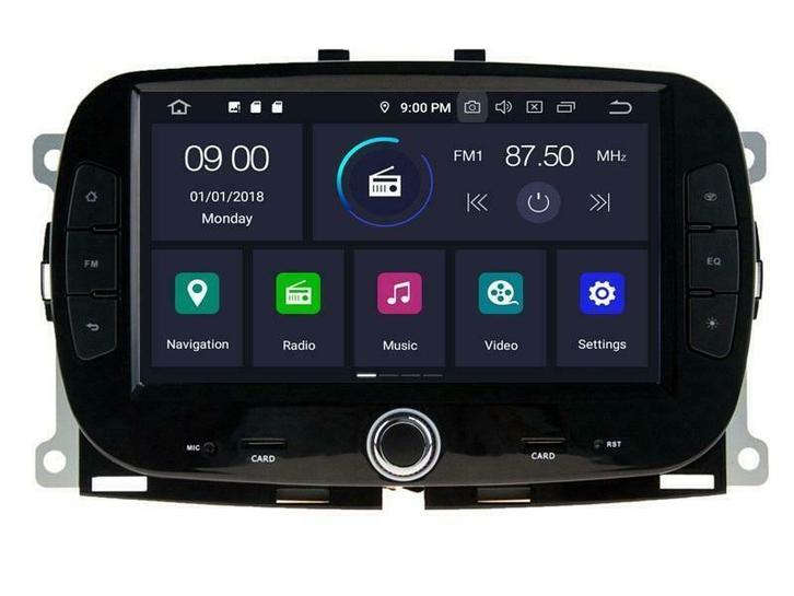 navigatie fiat 500 2016-2019 dvd carkit android 14 usb, Auto diversen, Autoradio's, Nieuw, Ophalen of Verzenden