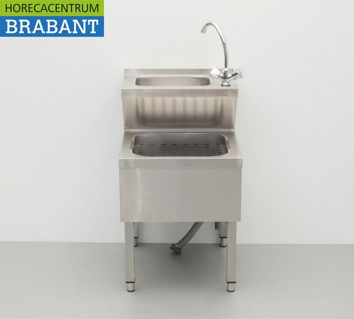 HCB RVS Dubbele Wasbak Spoelbak Uitgietbak combi Kraan 50,5, Zakelijke goederen, Horeca | Keukenapparatuur, Nieuw in verpakking