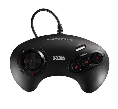 SEGA Mega Drive Mini Classic USB Controller - Zwart, Spelcomputers en Games, Spelcomputers | Sega, Zo goed als nieuw, Verzenden