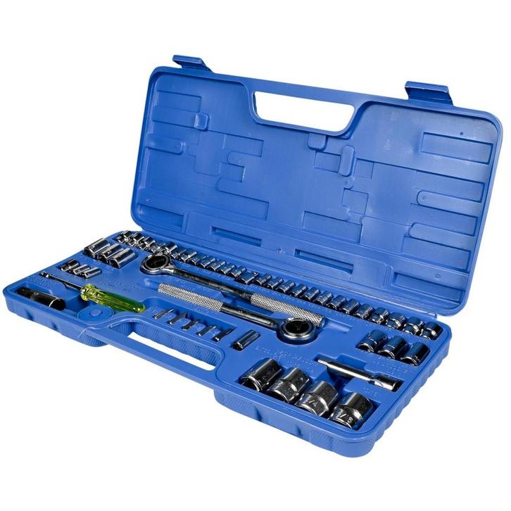 Benson 52-delige doppendoos - Inclusief adapters en ratel..., Doe-het-zelf en Verbouw, Gereedschap | Handgereedschap, Nieuw, Ophalen of Verzenden